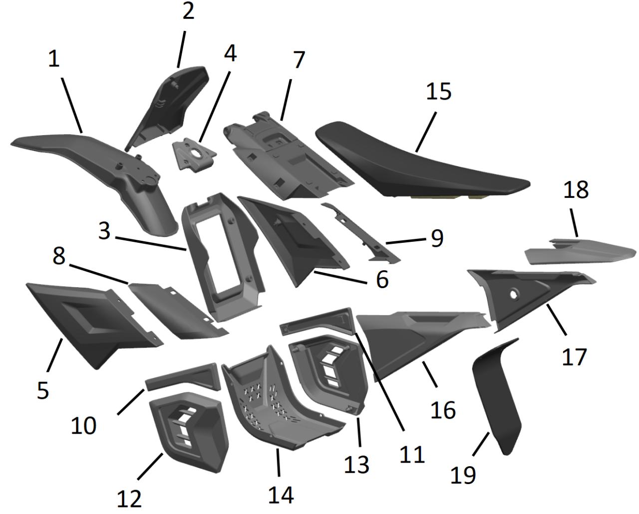 Body panels parts diagram